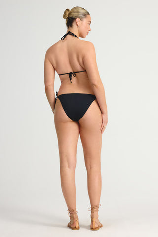 Elle Tie Side Bottom - Black EcoLux