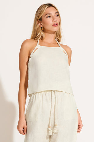 Avery Halter Top - Oatmeal EcoLinen
