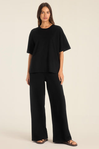 Coast Oversized Boyfriend Tee - Black Cotton Jersey