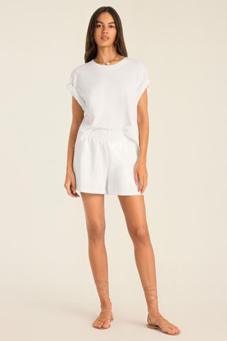 Coast Short - White Cotton Jersey