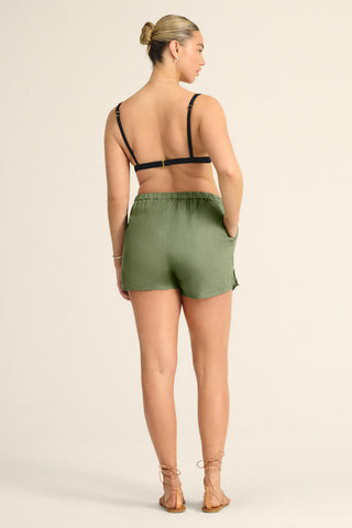 Tallows Linen Short - Agave EcoLinen