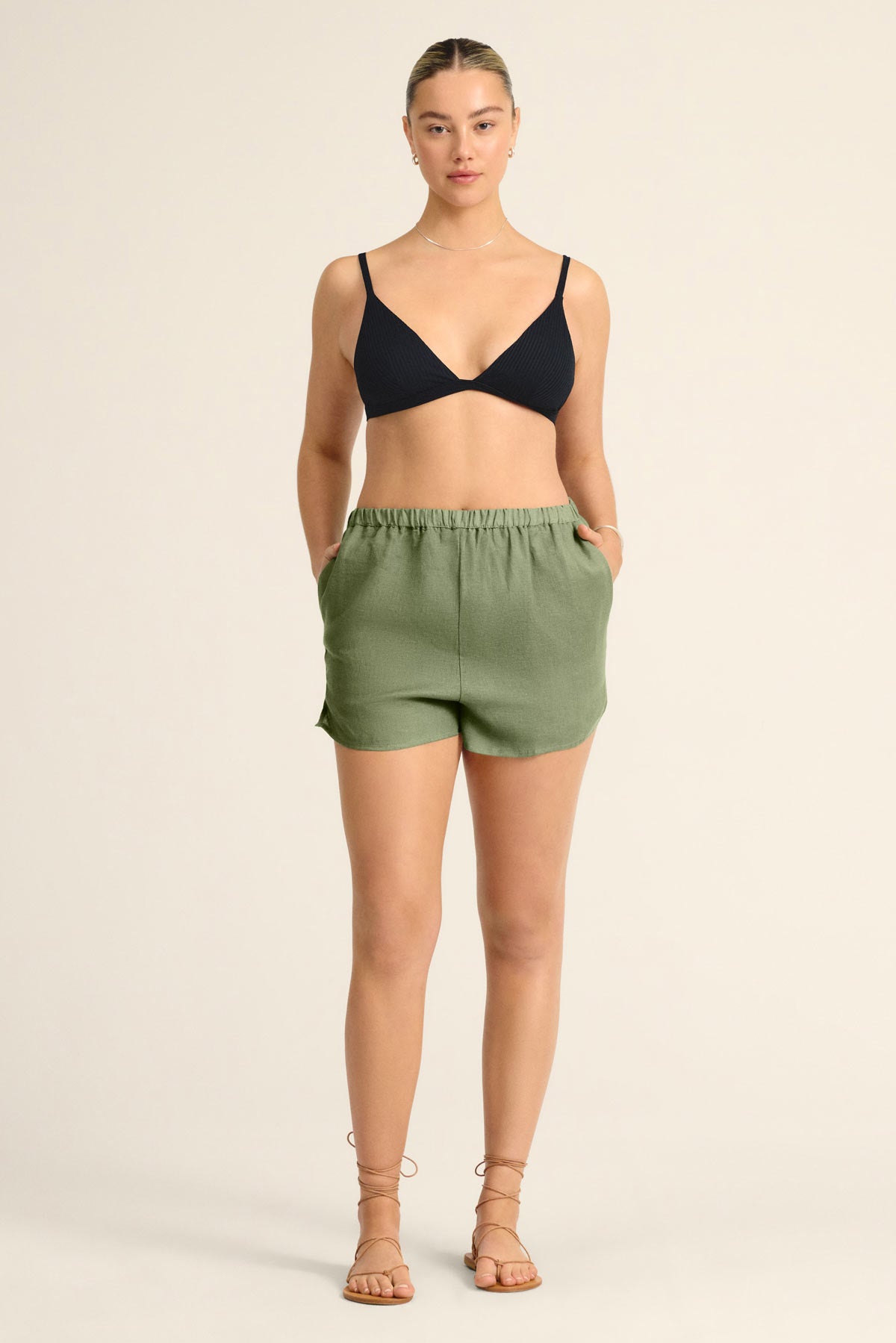 Vitamin A Tallows Linen Short Agave EcoLinen