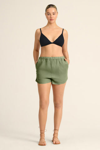 Tallows Linen Short - Agave EcoLinen