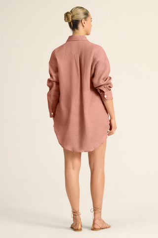 Playa Linen Boyfriend Shirt - Desert EcoLinen