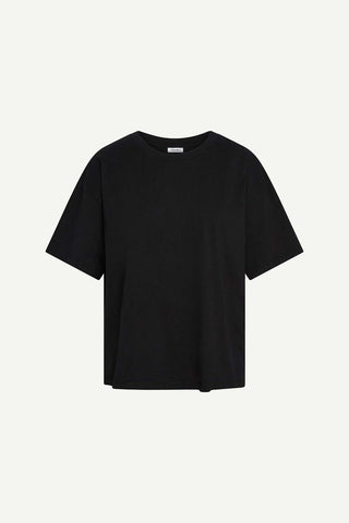 Coast Oversized Boyfriend Tee - Black Cotton Jersey