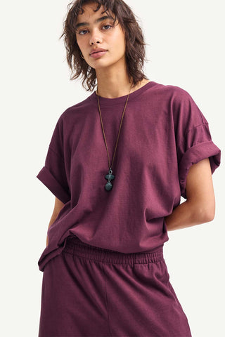Coast Pant - Crushed Berry Cotton Jersey