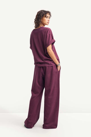 Coast Oversized Boyfriend Tee - Crushed Berry Cotton Jersey