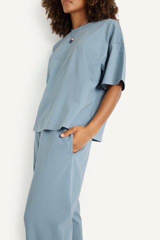 Coast Pant - Dusk Blue Cotton Jersey