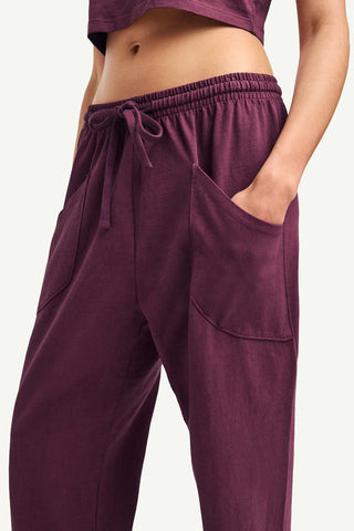 Coast Jogger Pant - Crushed Berry Cotton Jersey