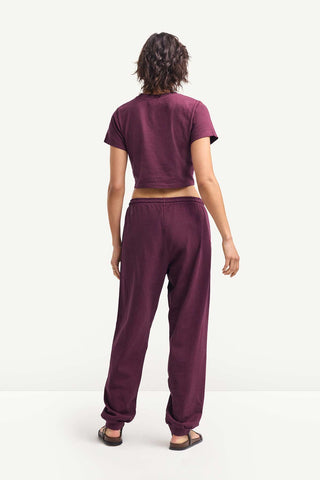 Coast Fitted Crop Shirt - Crushed Berry Cotton Jersey
