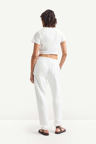 Coast Fitted Crop Shirt - White Cotton Jersey