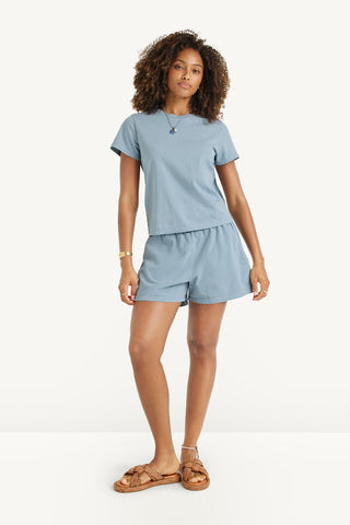 Coast Short - Dusk Blue Cotton Jersey
