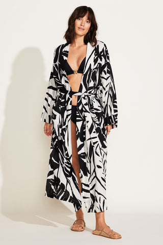 Palmilla Robe - Graphic Jungle EcoLinen