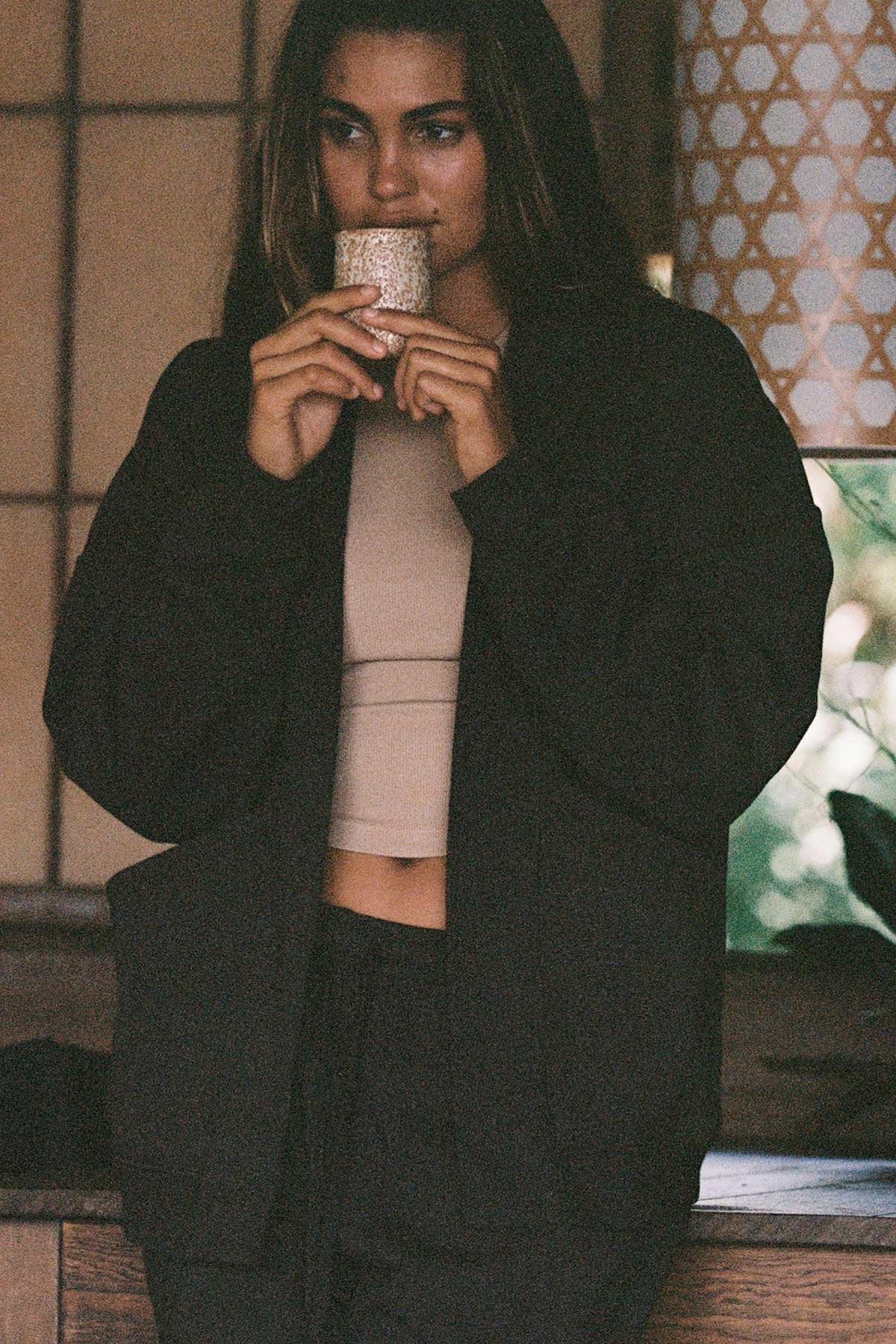 Dawn Kimono Jacket - Deep Earth Dawn French Terry – Vitamin A