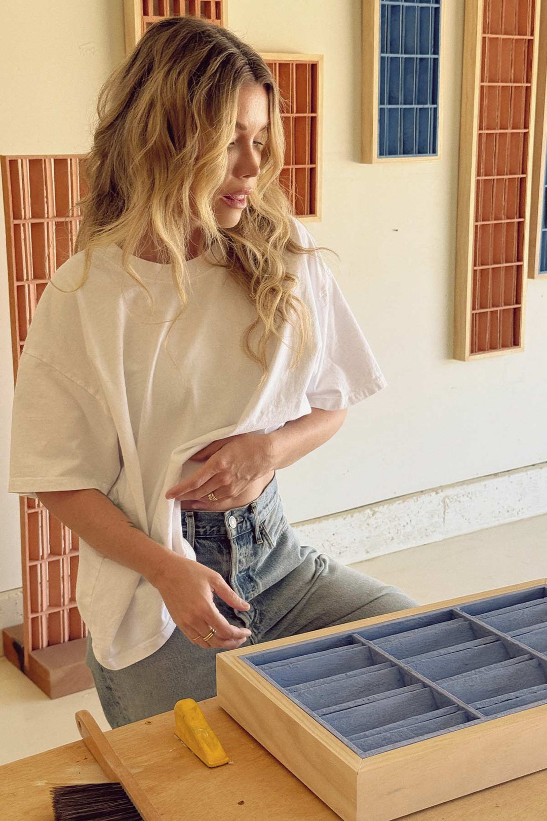Aleksandra Zee in her studio