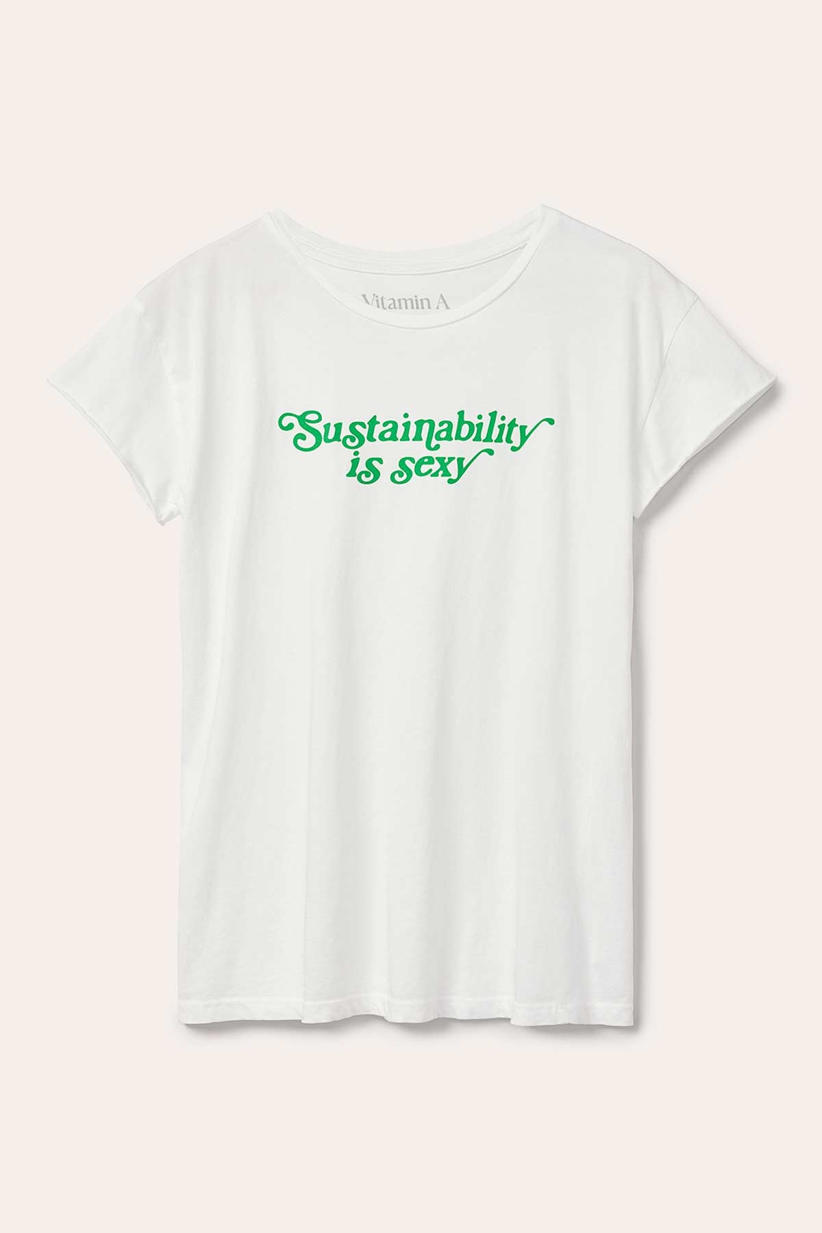 Vitamin A Graphic Tee Sustainability Is Sexy Organic Cotton