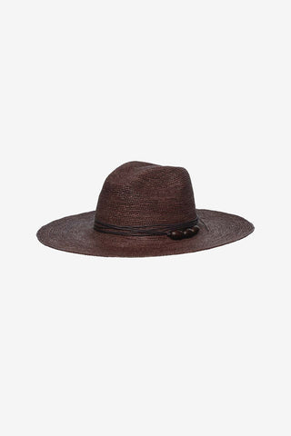 Artesano Ribeira Wide Brim Packable Hat - Dark Chocolate