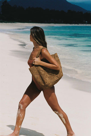 Cala Tote - Caramel Raffia
