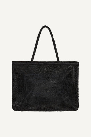 Amani Tote - Black Raffia