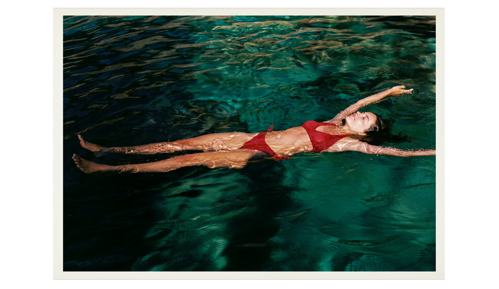 Swimming in a cotton bikini